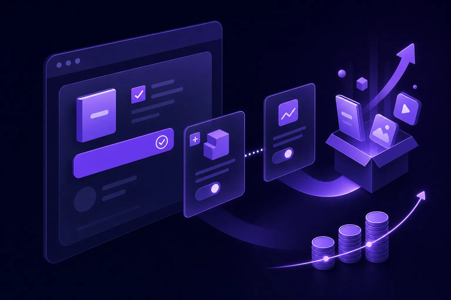 order bumps — digital-products editorial illustration