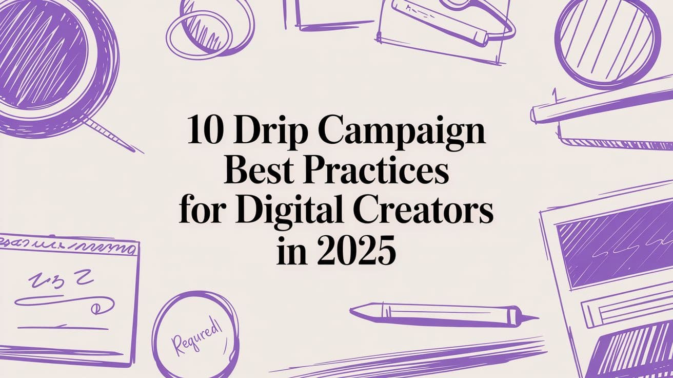 10 Drip Campaign Best Practices for Digital Creators in 2025