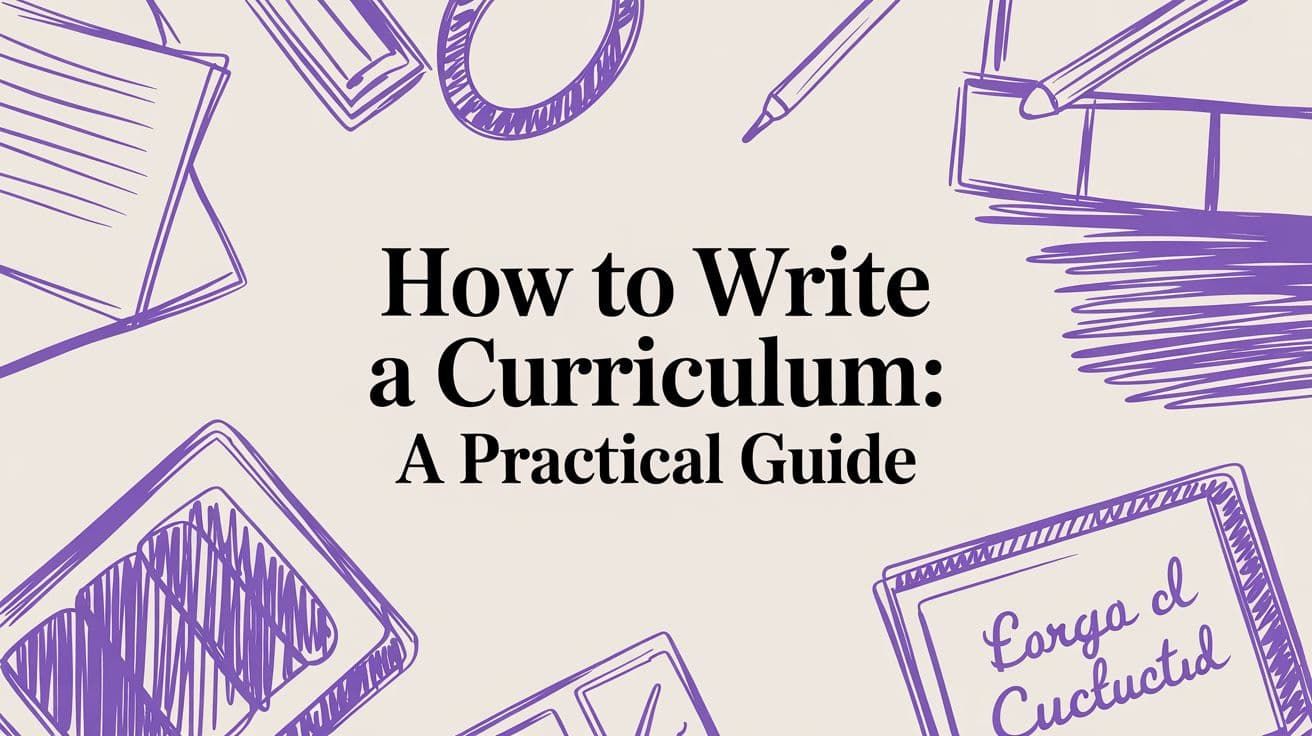 How to Write a Curriculum: A Practical Guide