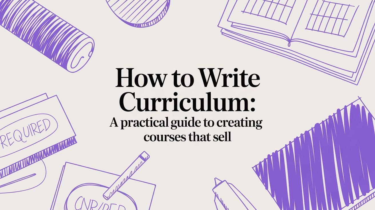 How to Write Curriculum: A Practical Guide to Creating Courses That Sell
