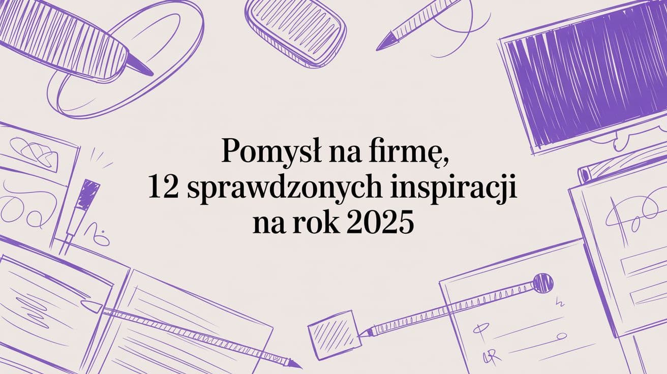 Szukasz pomysł na firmę? Odkryj 12 sprawdzonych inspiracji, od e-commerce po kursy online, które pomogą uruchomić biznes w 2025.