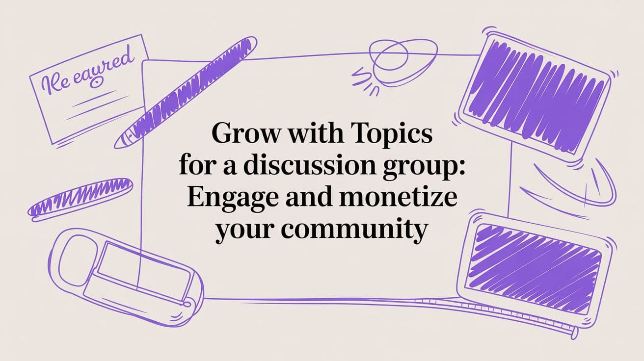 Grow with topics for a discussion group: Engage and Monetize Your Community