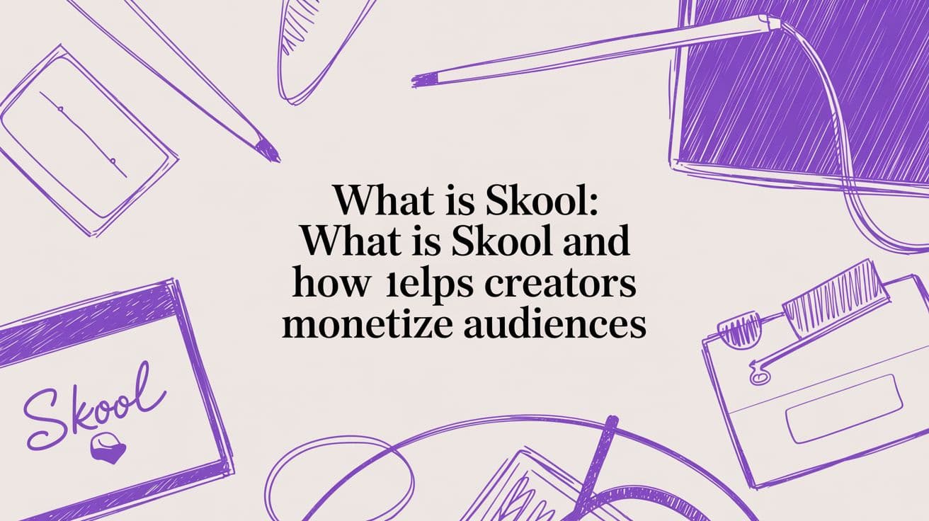 What is Skool: A Guide for Creators on How to Monetize an Audience