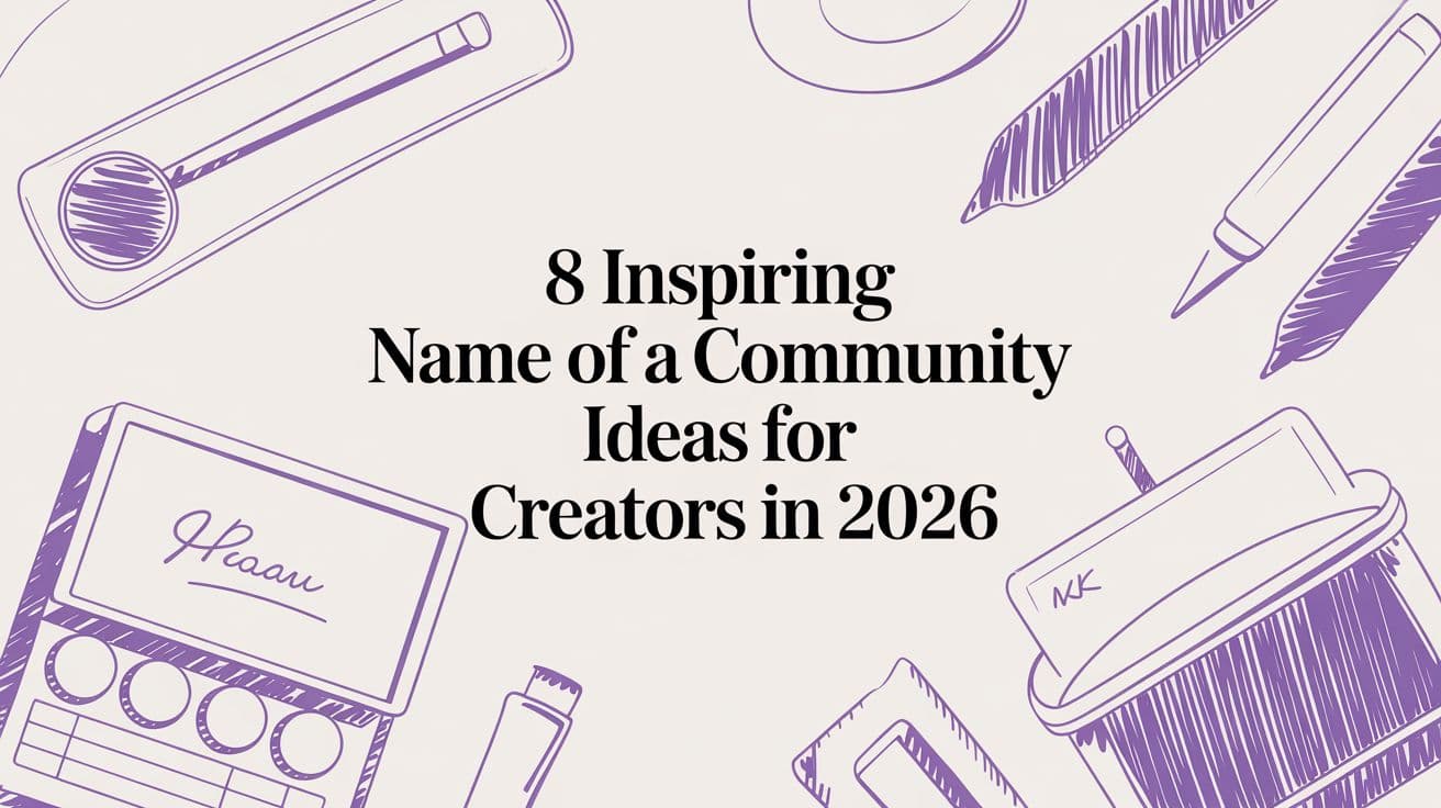 8 Inspiring Name of a Community Ideas for Creators in 2026