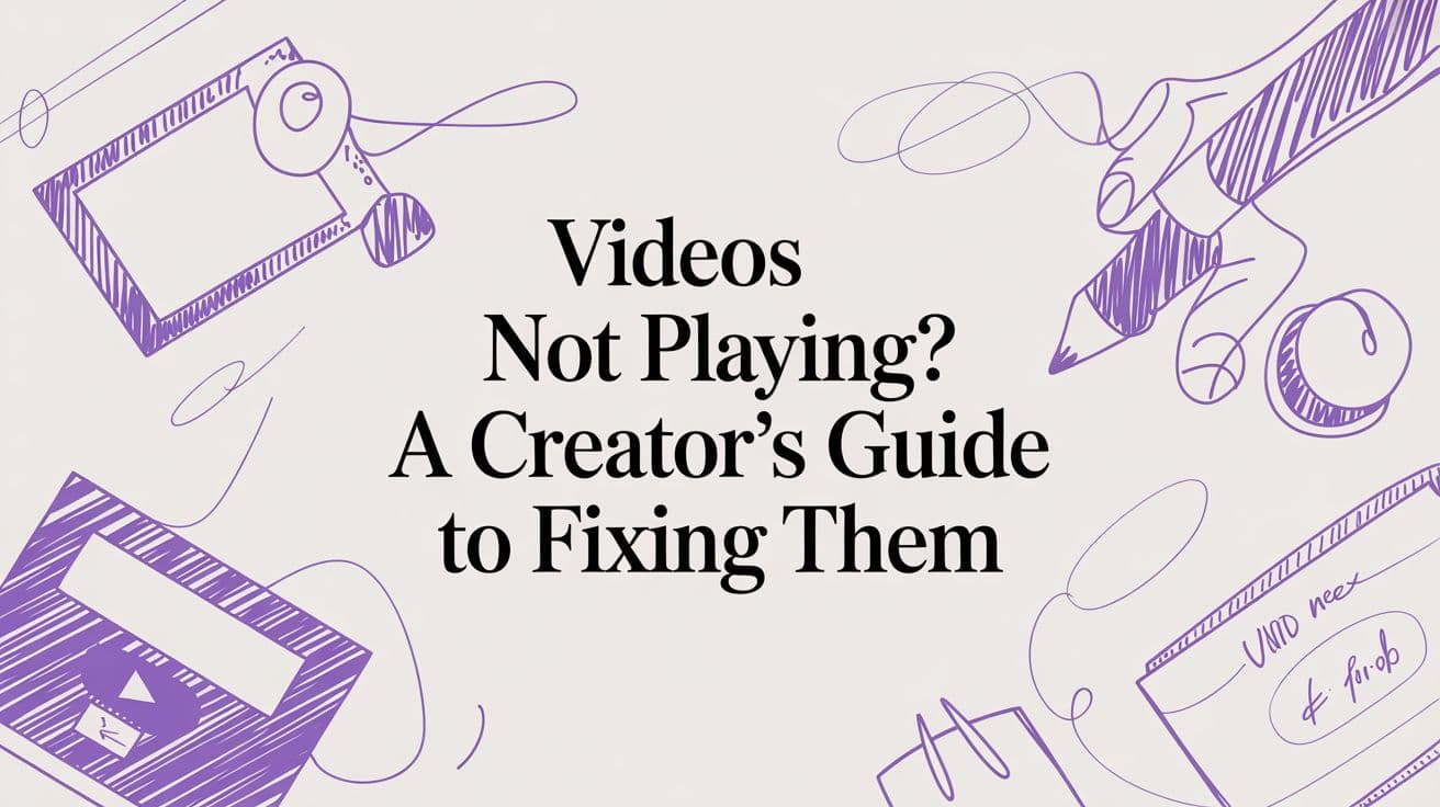 Videos Not Playing? A Creator’s Guide to Fixing Them