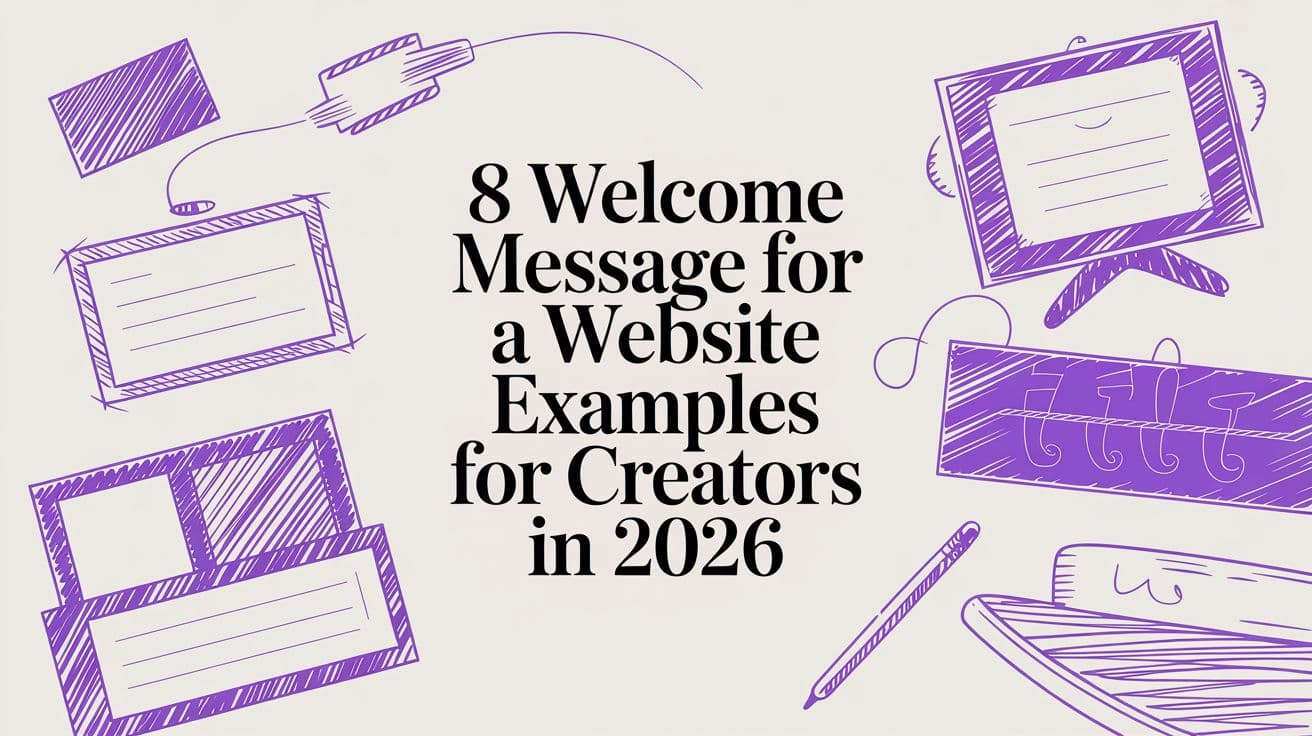 8 Website Welcome Message Examples You Can Copy (2026)