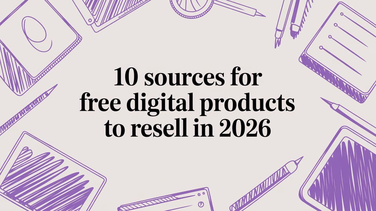 10 Sources for Free Digital Products to Resell in 2026