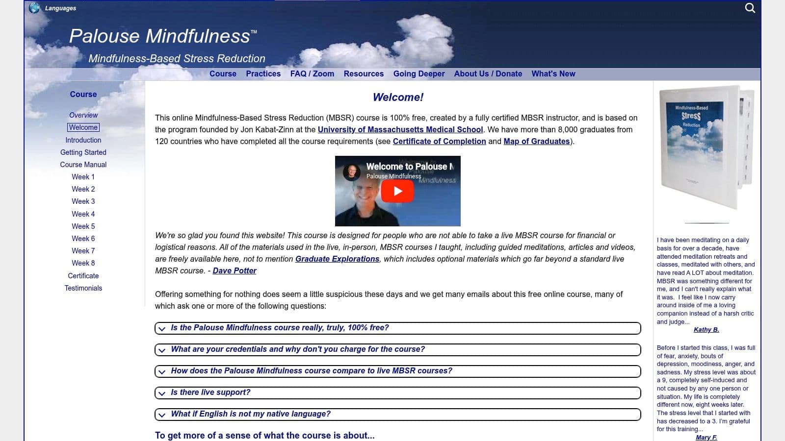 Palouse Mindfulness – Free 8-Week Online MBSR