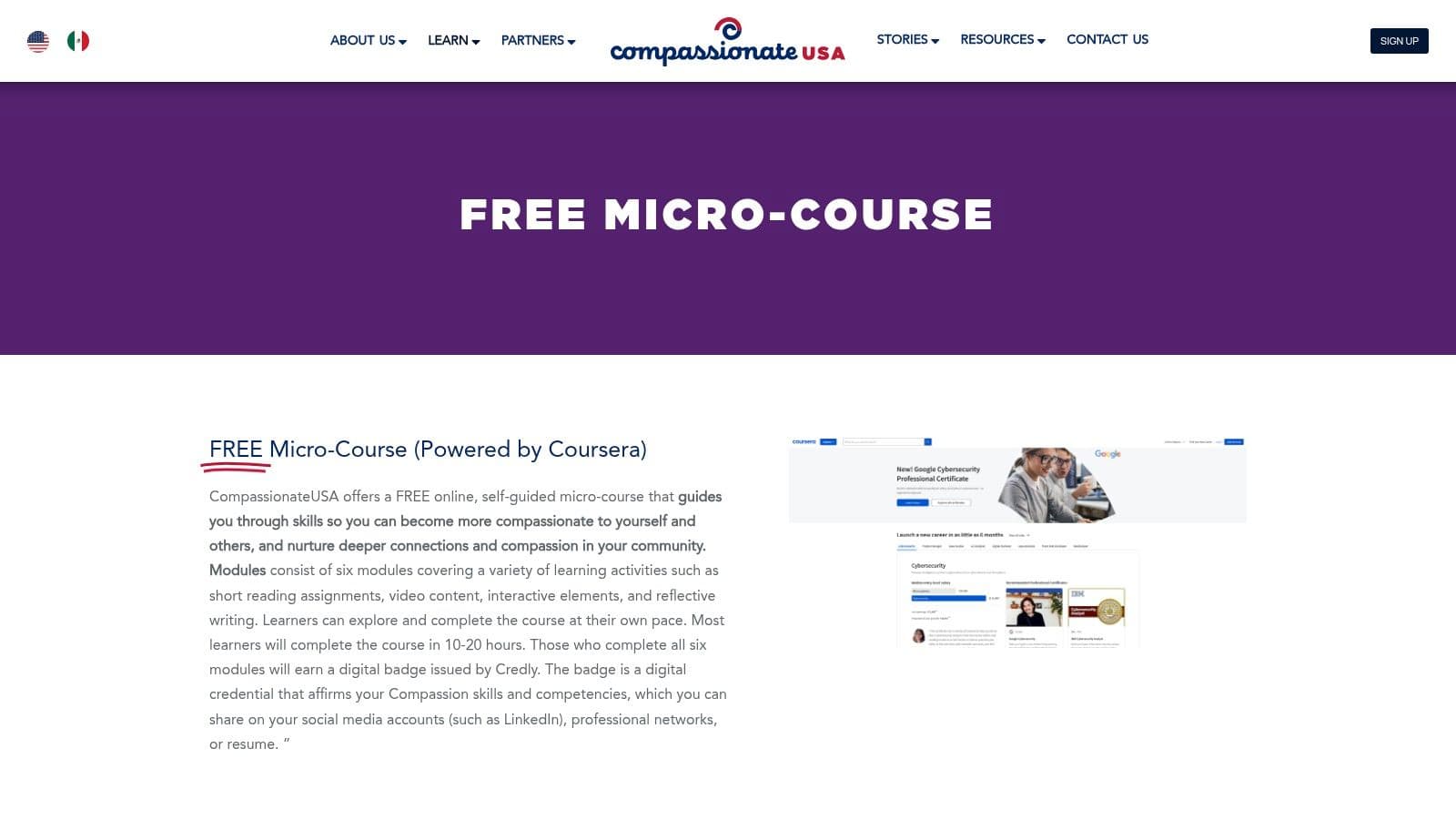 CompassionateUSA, Free Micro-Course