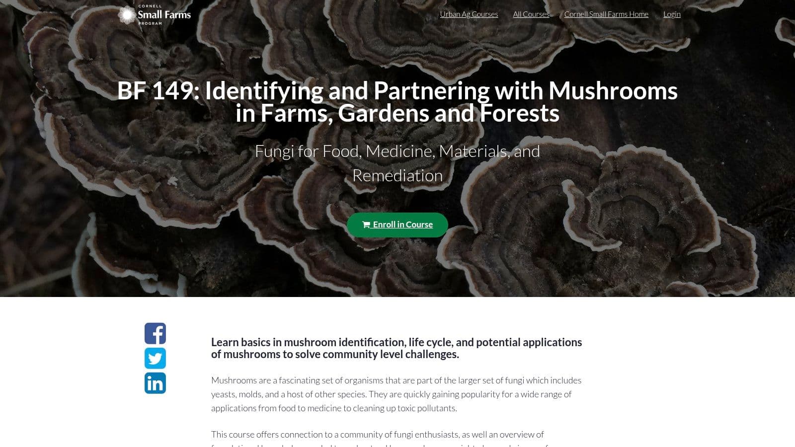 Cornell Small Farms Program – BF 149: Identifying and Partnering with Mushrooms