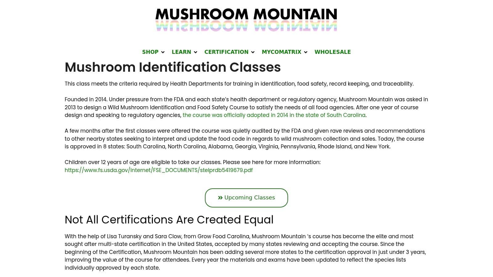 Mushroom Mountain – Wild Mushroom Identification & Food Safety
