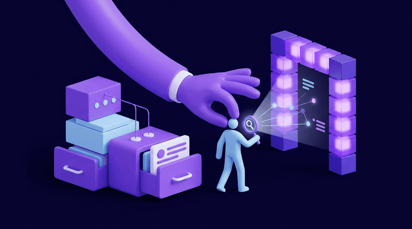 knowledge base for mentees — mentoring editorial illustration