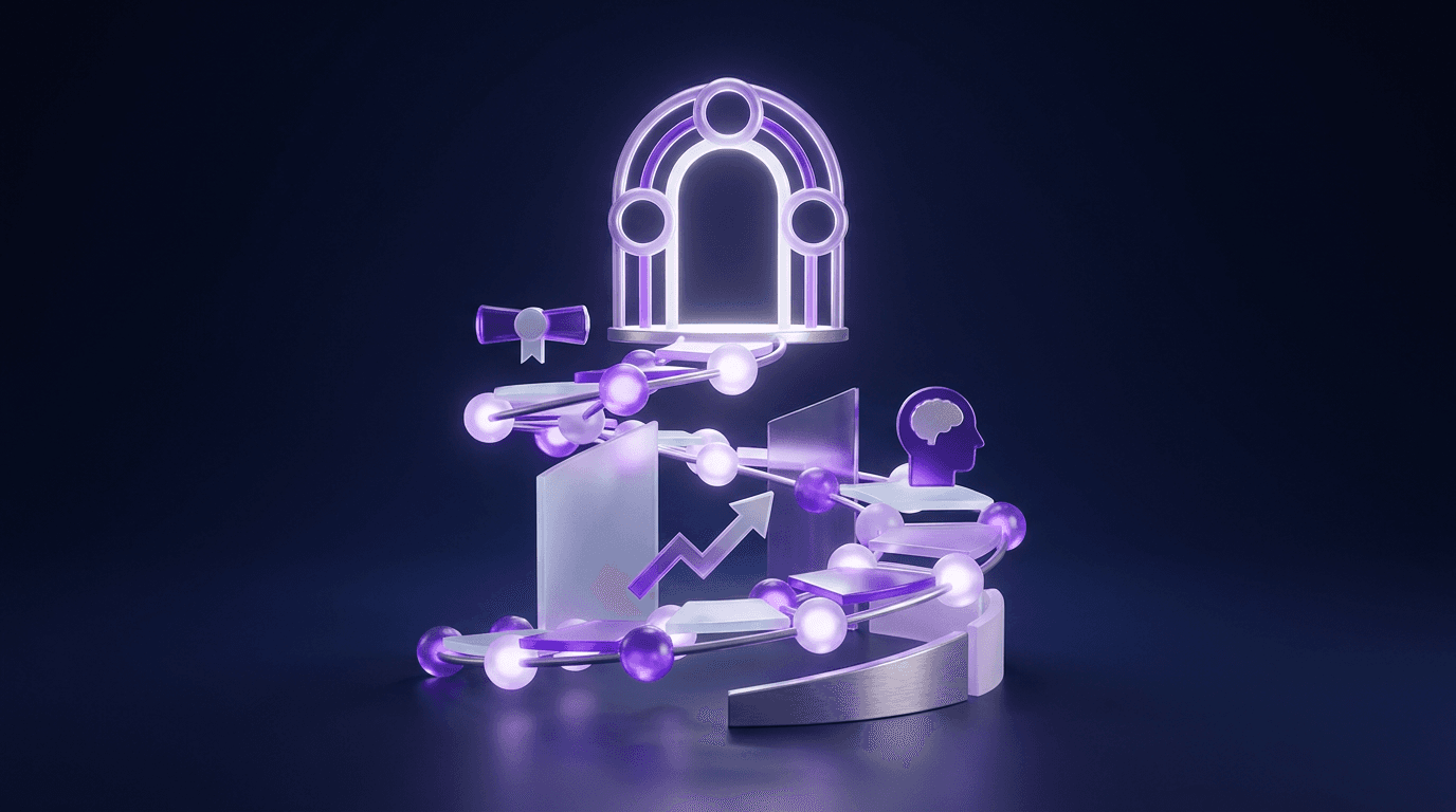 increase course completion rates — courses editorial illustration