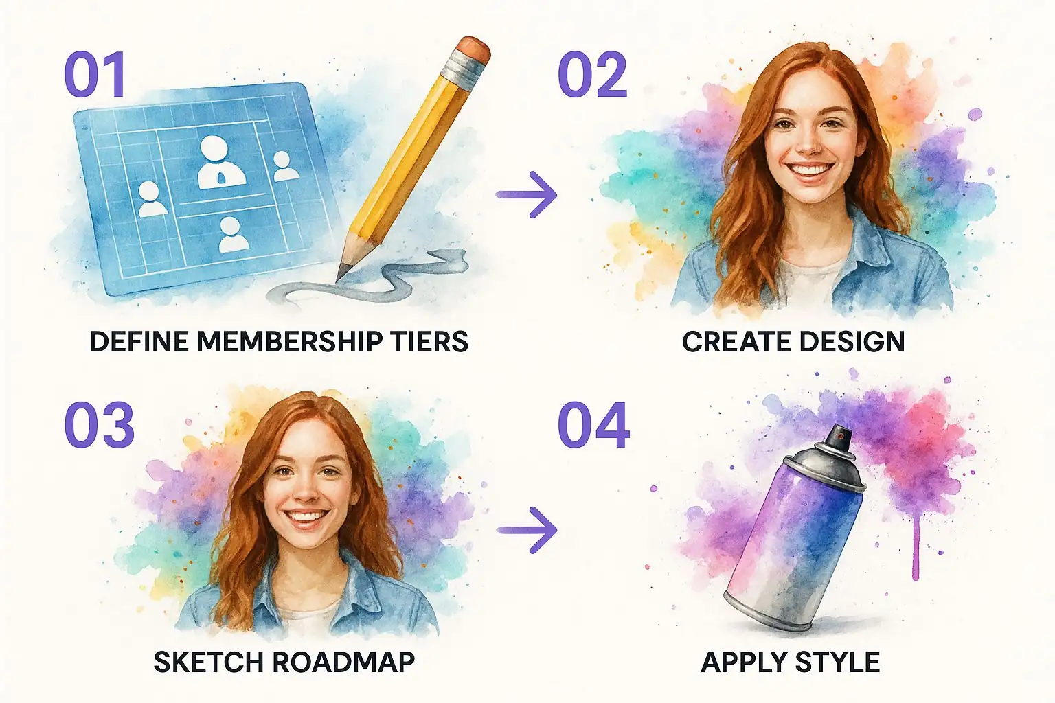 Infographic about how to build a membership site