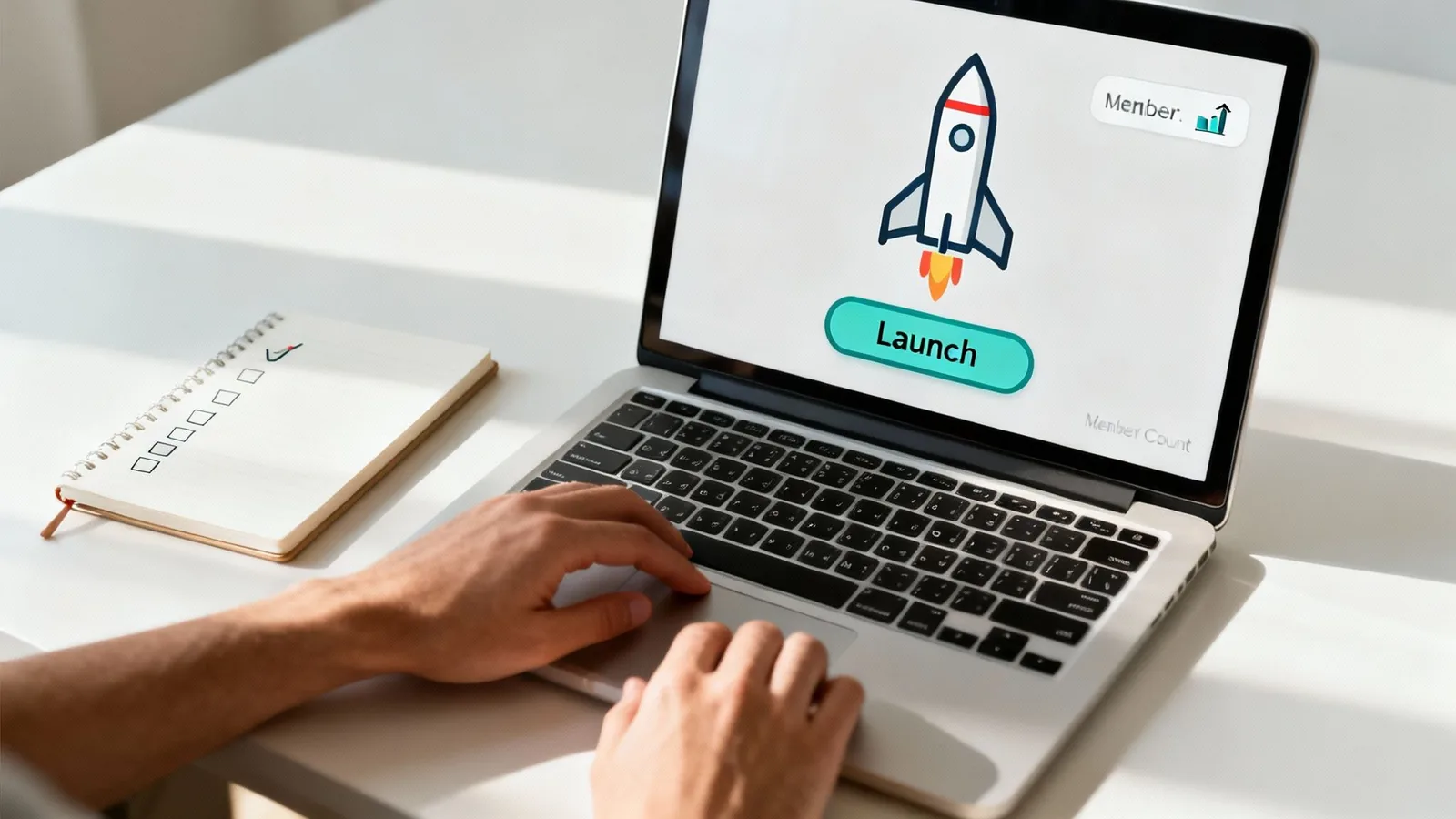 A person pointing at a whiteboard with growth charts, symbolizing the launch and scaling of a business.