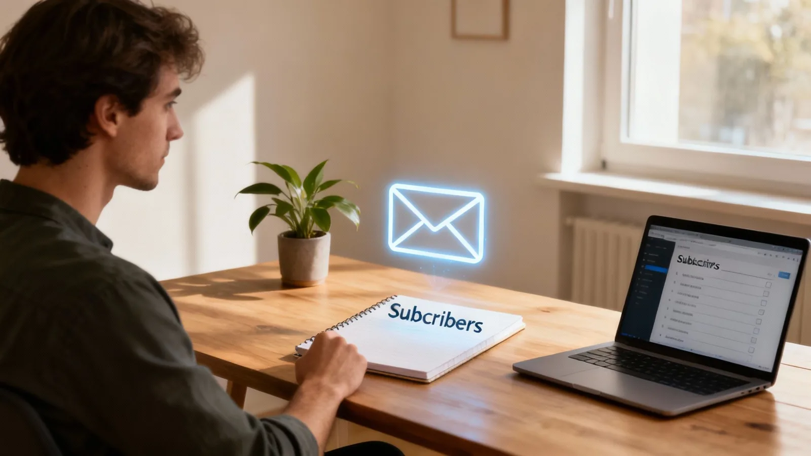 A person working on a laptop, illustrating the concept of managing an email list as a valuable digital asset.