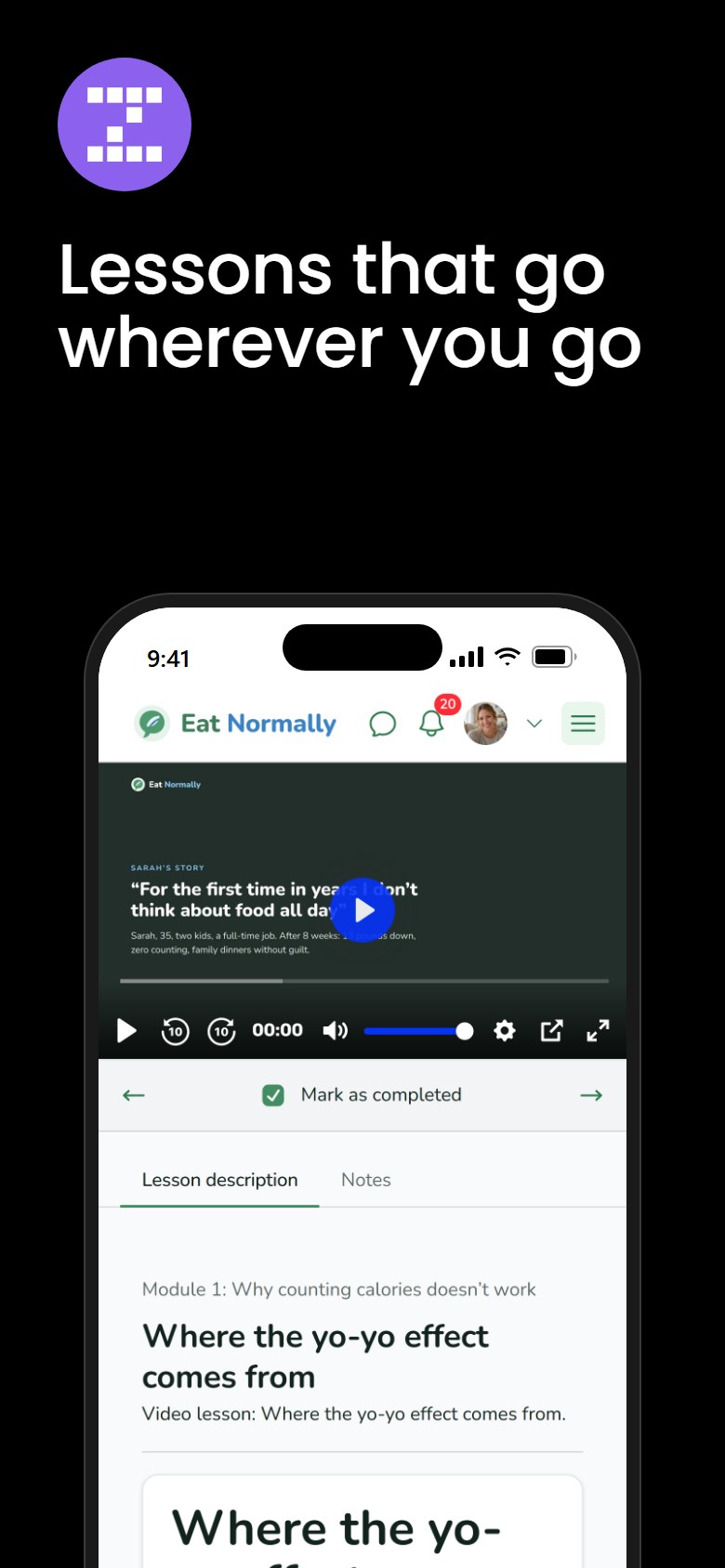 Zanfia app: a video lesson on the phone