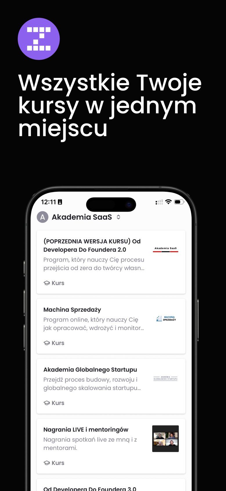 Aplikacja Zanfia: wszystkie Twoje kursy w jednym miejscu