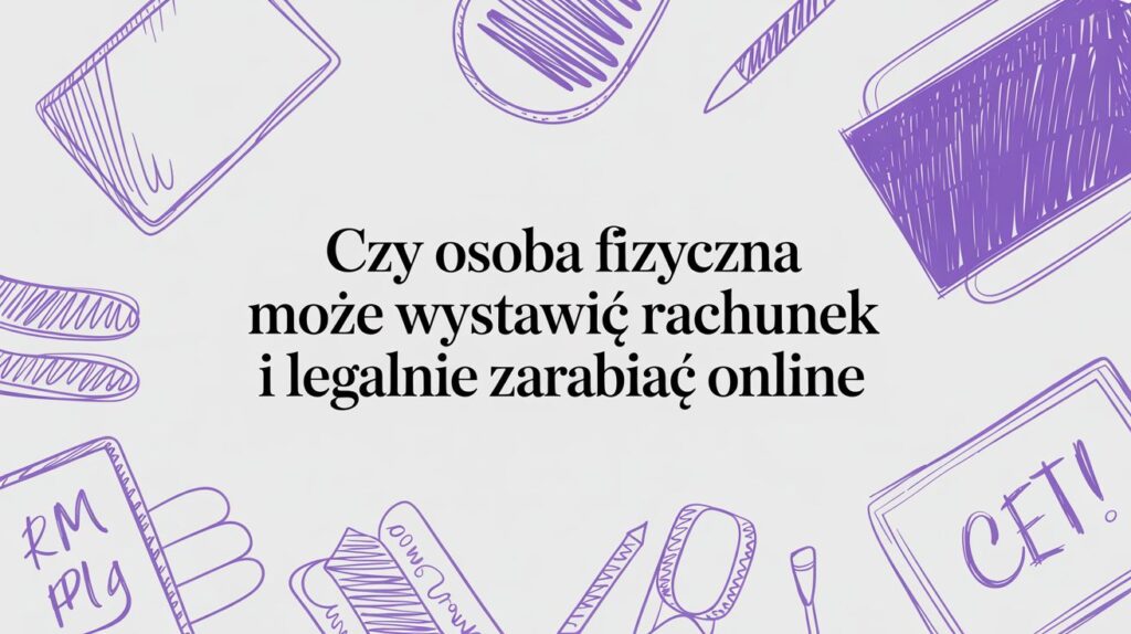 Dowiedz się, czy osoba fizyczna może wystawić rachunek, aby legalnie sprzedawać produkty cyfrowe i jakie obowiązki podatkowe się z tym wiążą.