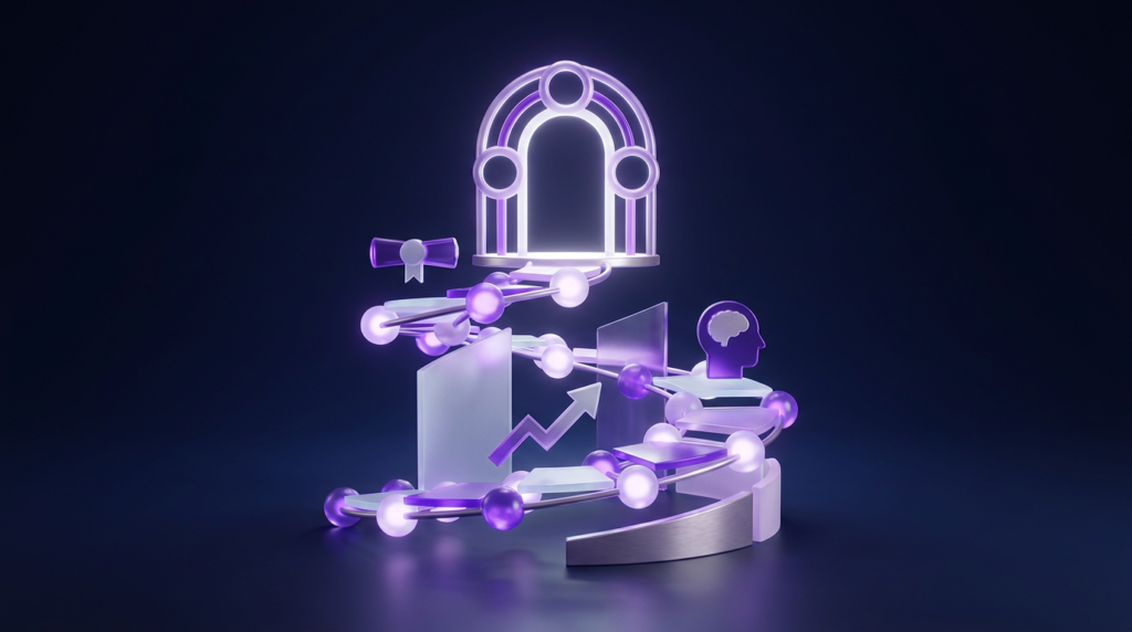 increase course completion rates — courses editorial illustration