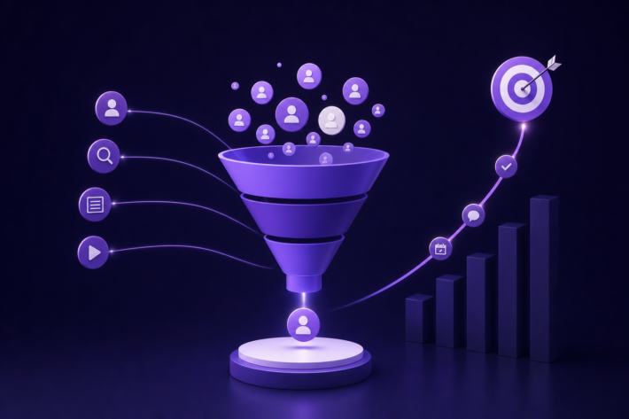 coaching sales funnel — coaching editorial illustration