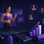 online fitness coaching business — coaching editorial illustration
