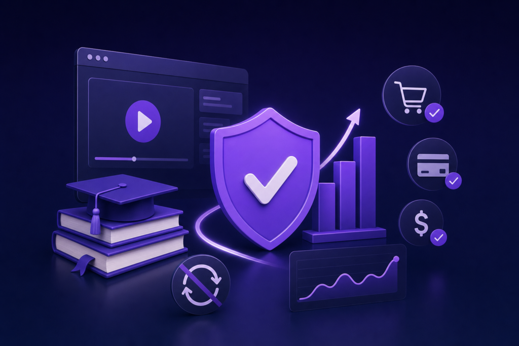 reduce online course refunds — courses editorial illustration